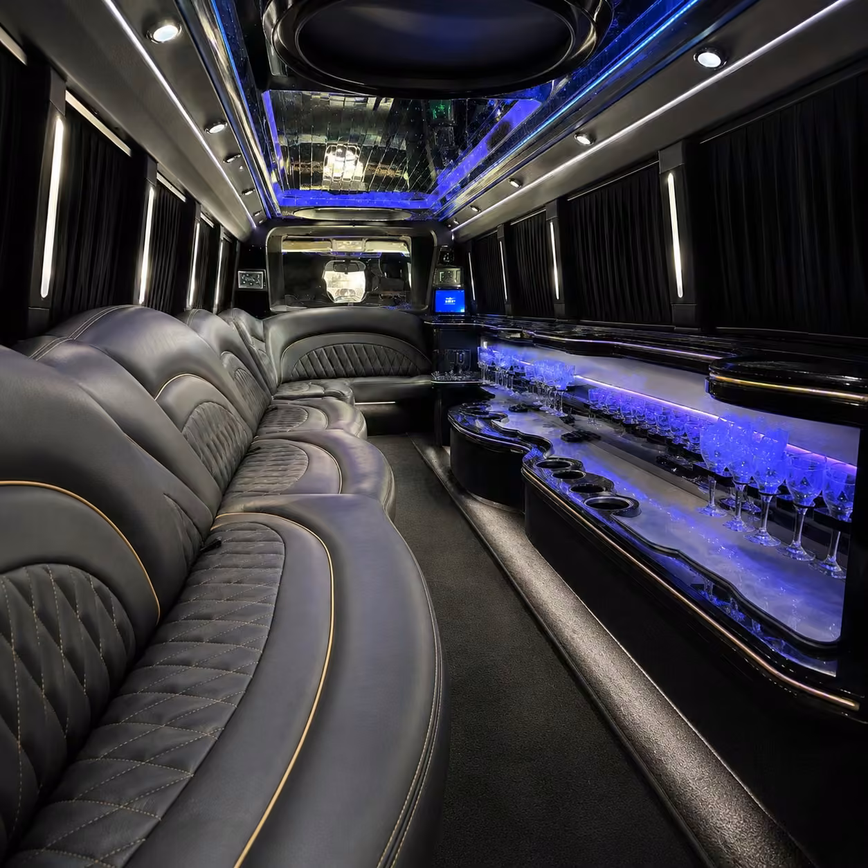 chrysler 300 limo inside