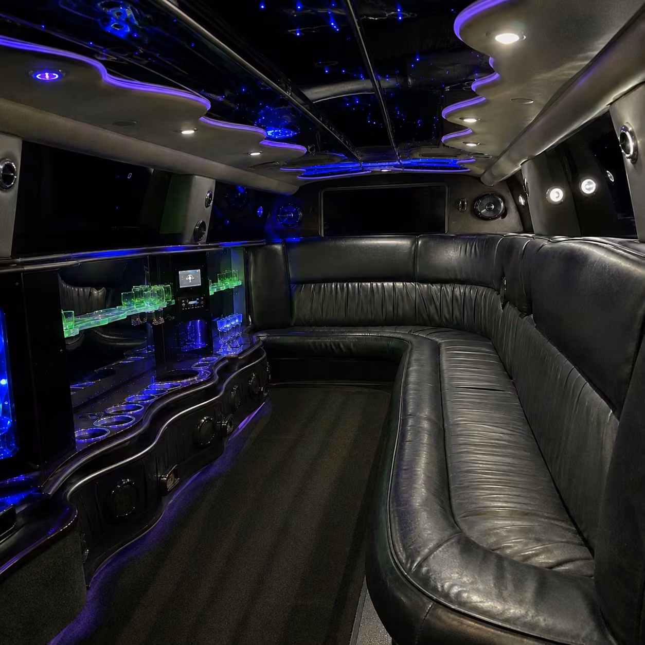 escalade limo interior